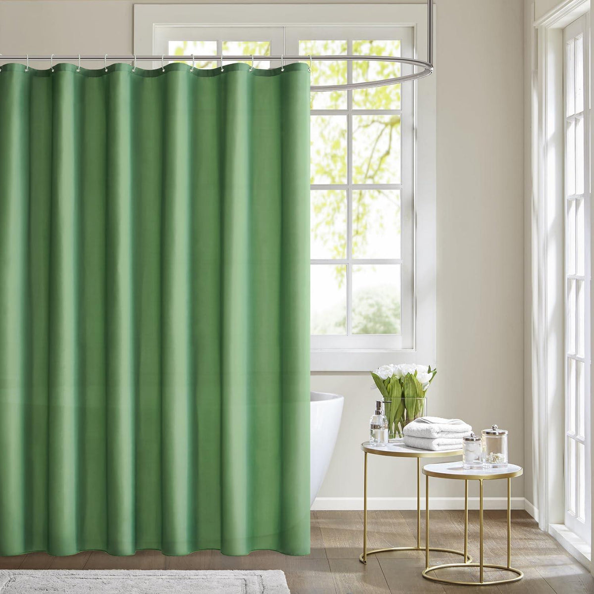MIULEE Duschvorhang 240x200cm Grün Wasserdicht Anti-schimmel