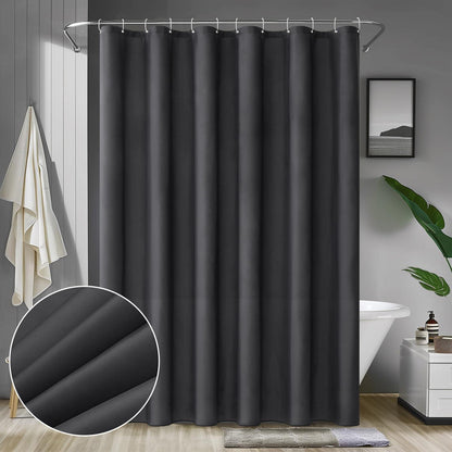 Duschvorhang Dunkelgrau Wasserdicht Anti-schimmel Textil 240x200cm