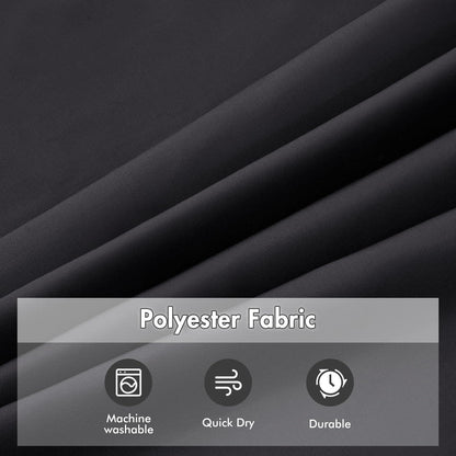 Duschvorhang 200x240cm Schwarz Wasserdicht Textil Schimmelresistent 14