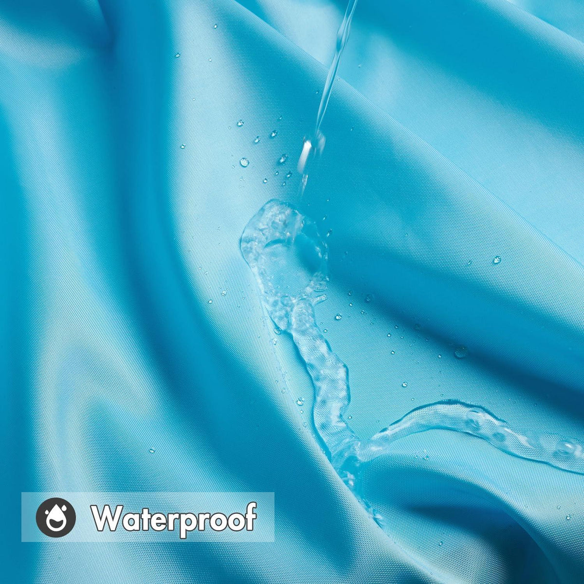 MIULEE Duschvorhang 180x200cm Hellblau Wasserdicht Anti-schimmel Waschbar Schnelltrocknend