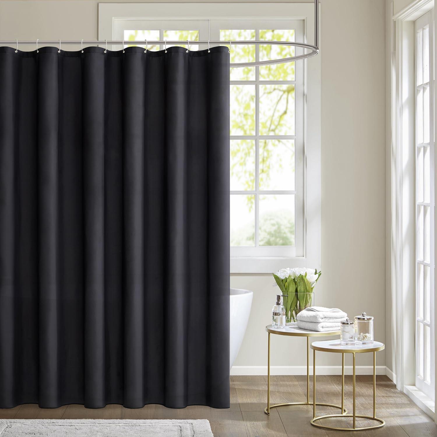 MIULEE Duschvorhang 120x180cm Schwarz Wasserdicht