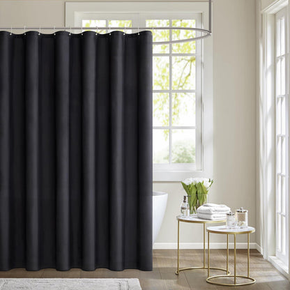 MIULEE Duschvorhang 240x200cm Schwarz Wasserdicht