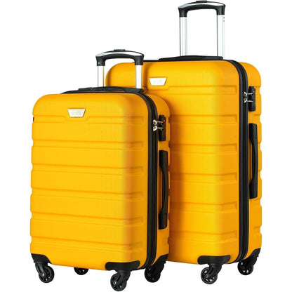 COOLIFE Koffer Set 2tlg. – Hartschale, TSA-Schloss, Zitronengelb