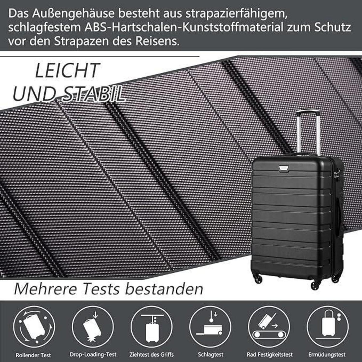 COOLIFE Koffer Set 2tlg. – Hartschale, TSA-Schloss, Zitronengelb