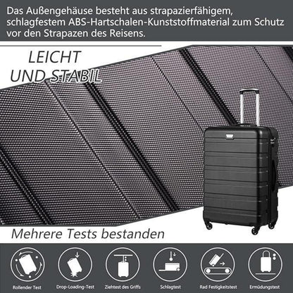 COOLIFE Koffer Set 2tlg. – Hartschale, TSA-Schloss, Zitronengelb