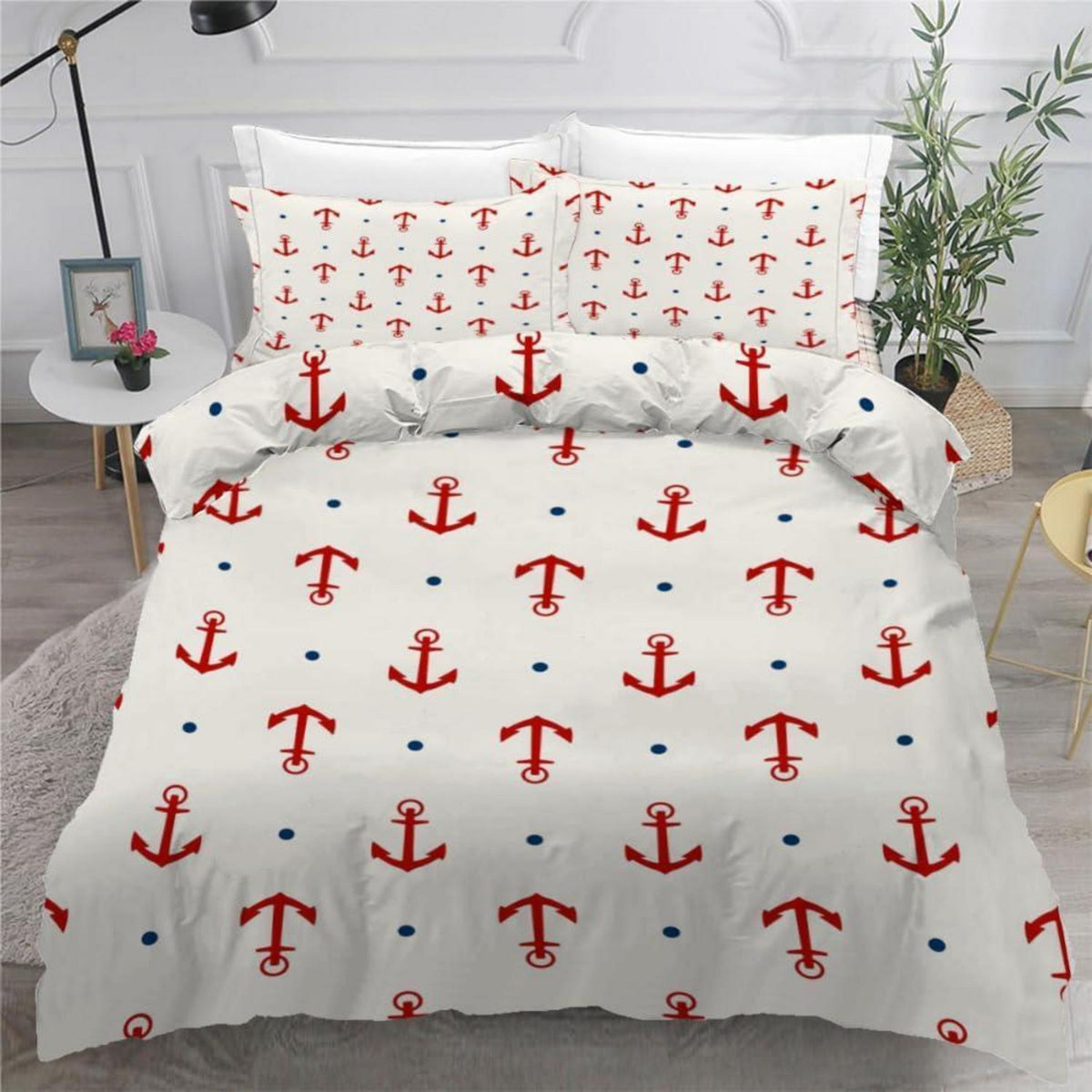 Anker 3teilig Bettwäsche Set 220x240 cm Mikrofaser