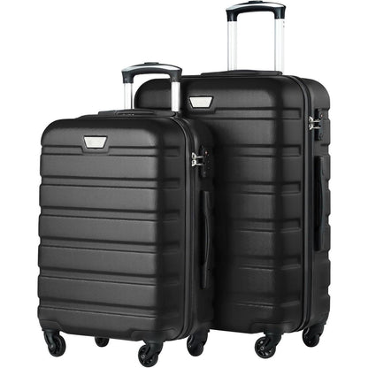 COOLIFE Koffer Set 2tlg. S+M – Hartschale, TSA-Schloss, Schwarz