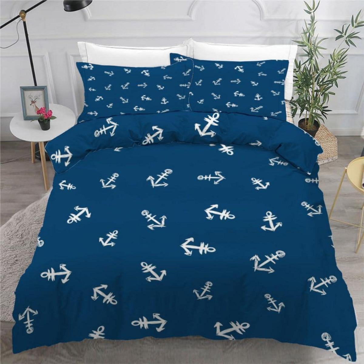 Anker 3teilig Bettwäsche-Set Mikrofaser 155x220 cm