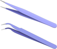 Präzisionspinzette Set Edelstahl Wimpernverlängerung 2er Pack