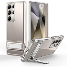 Galaxy S24 Ultra Hülle mit Ständer, Militärschutz, Klar