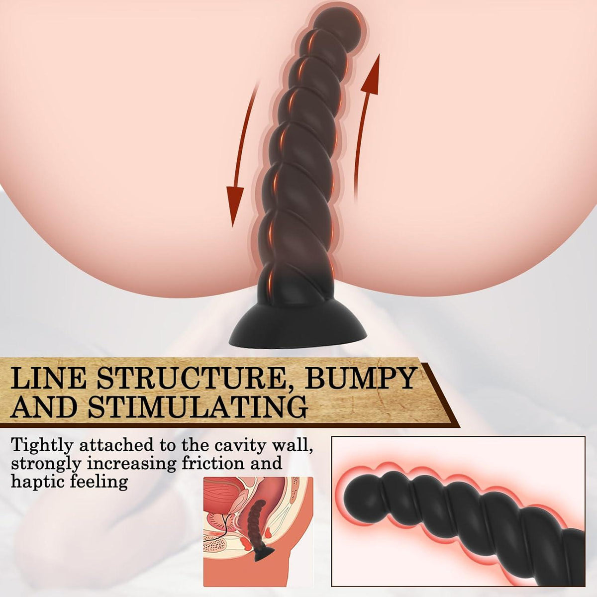 Analplug Dildo Saugnapf Schwarz Analkugeln XL BDSMYOU
