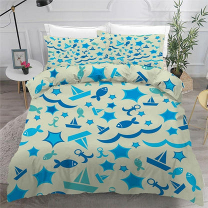 Anker 3teilig Bettwäsche Set 220x240 cm Mikrofaser