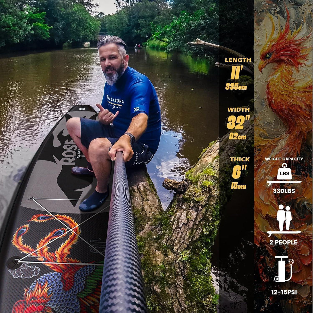 Aufblasbares SUP Board Allround mit Zubehör, Grau