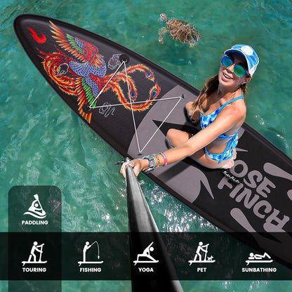 Aufblasbares SUP Board Allround mit Zubehör, Grau