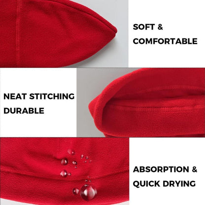 Winter Mütze Fleece Beanie Damen Herren Unisex Rot