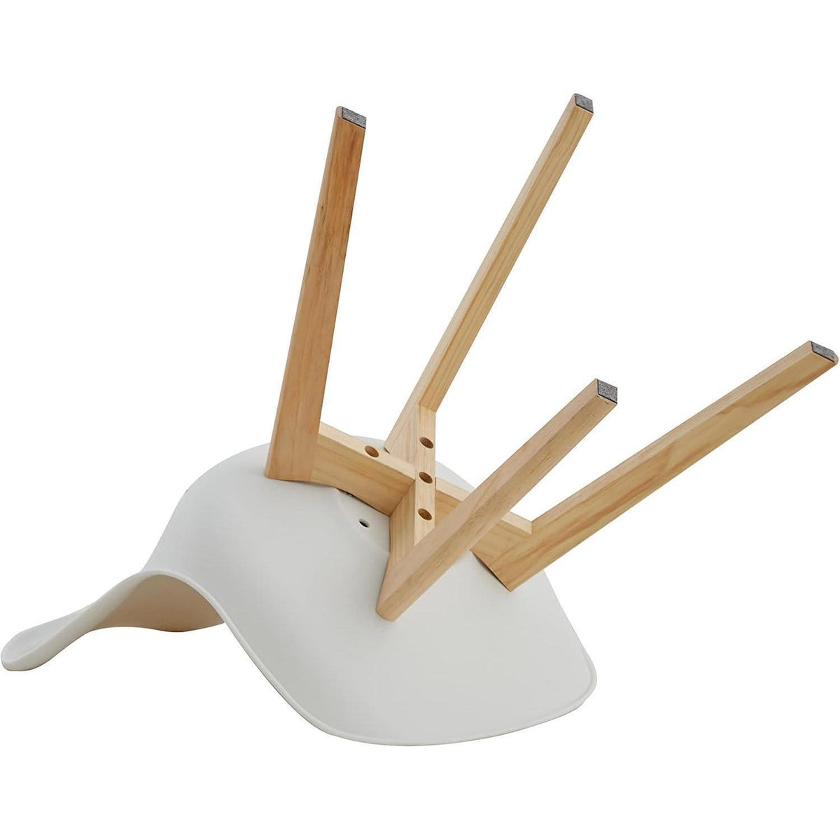 Esszimmerstuhl-Set 8er-Set Weiß | Massivholzbeine & Ergonomisch