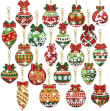 20er Set Diamond Painting Weihnachtsanhänger 5D Diamant Kinder DIY