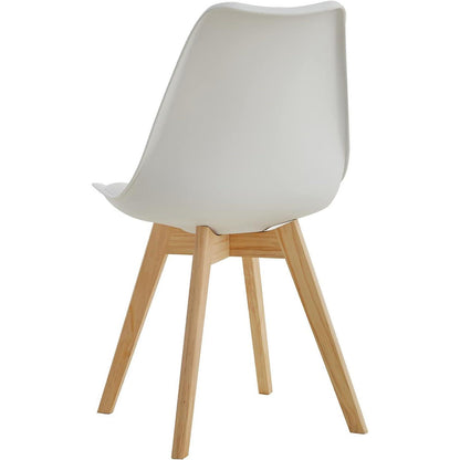 6 Esszimmerstühle Weiß – Massivholzbeine & Ergonomisch