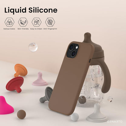 Hülle für iPhone 15 Silikon Schutzhülle 6,1 Zoll flüssiges Silikon