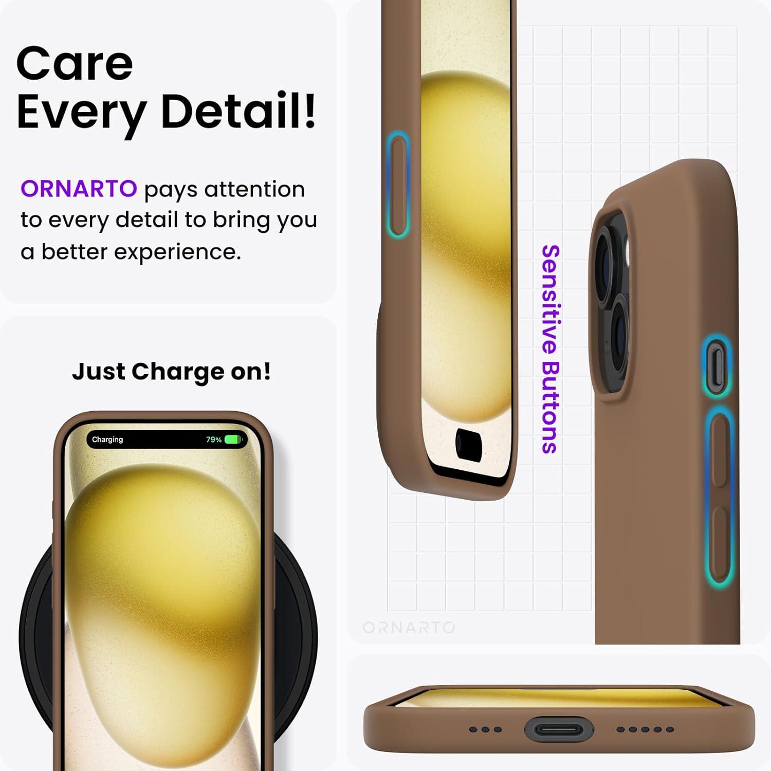 iPhone 15 Hülle Silikon 6,1 Zoll Flüssig - Kratzfest Stoßfest Schutzhülle