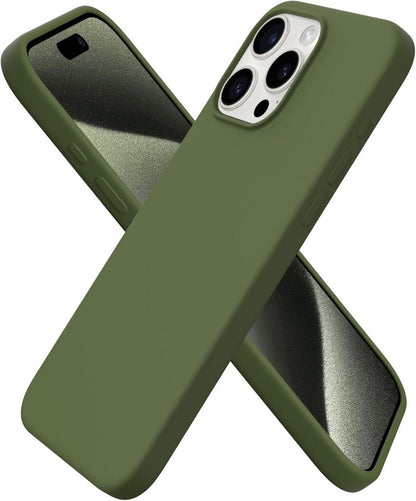 iPhone 15 Pro Max Hülle Silikon Kratzfeste Schutzhülle Zeder Grün