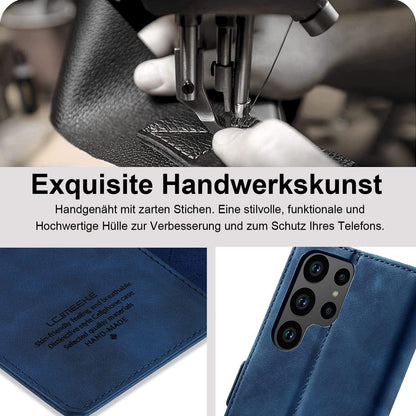 Handyhülle für Samsung Galaxy S24 Ultra Leder Hülle mit
