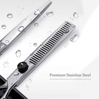 Professionelle Haarschere und Effilierschere Set für Haarschnitt und Styling