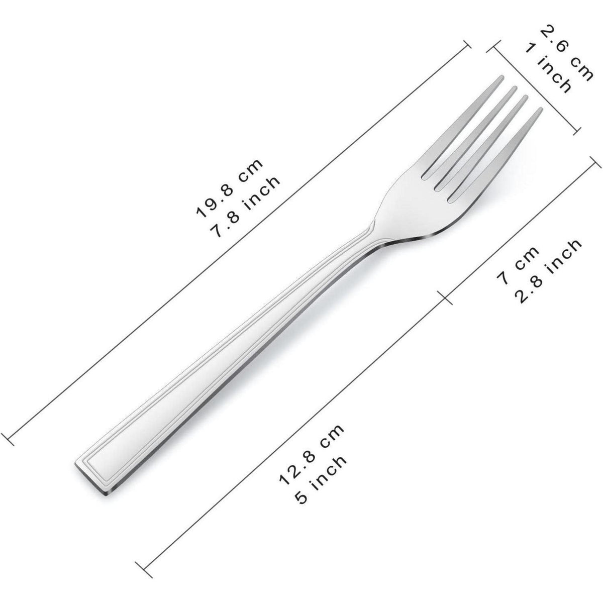 Tafelgabeln Edelstahl 36 Stück, Spülmaschinenfest, Ergonomisch