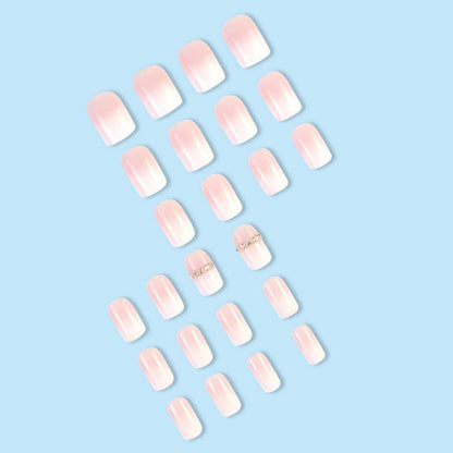 24 Stück Weiß Pink Einfarbig Künstliche Nägel Zum Aufkleben