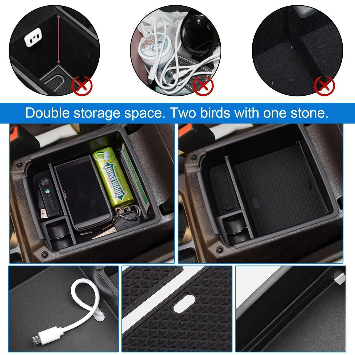 Armlehnen Organizer Tray für VW Tiguan 2 (2017-2023)