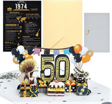 Joyoldelf 1974 Jahrgang 3D Pop Up Geburtstagskarte Umschlag