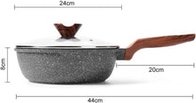 24cm Granit Antihaft Pfanne mit Deckel - Hochrandpfanne für