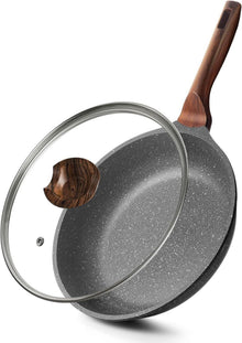 Antihaft Bratpfanne mit Granitbeschichtung und Deckel 28cm