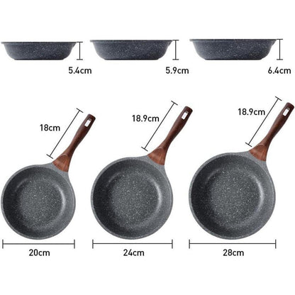 24cm Induktion Bratpfanne mit Granit Antihaftbeschichtung
