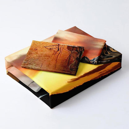 Bettwäsche-Set 135x200 Leopard 3D Gelb Gold | 4-teilig