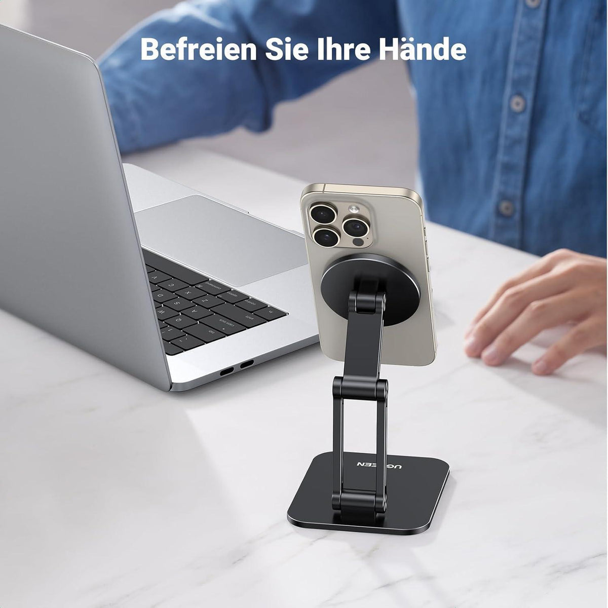 Magnetischer Handy Ständer – Faltbar & Verstellbar für iPhone & Android