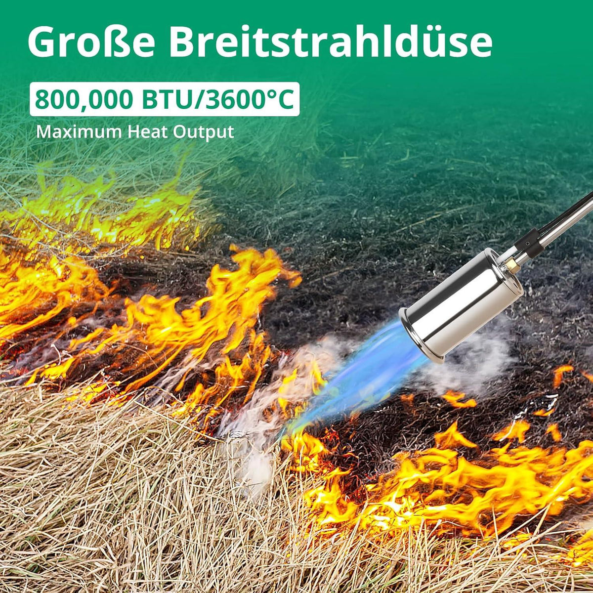 Hochleistungs-Propan Unkrautbrenner 800.000 BTU Garten Bedachung