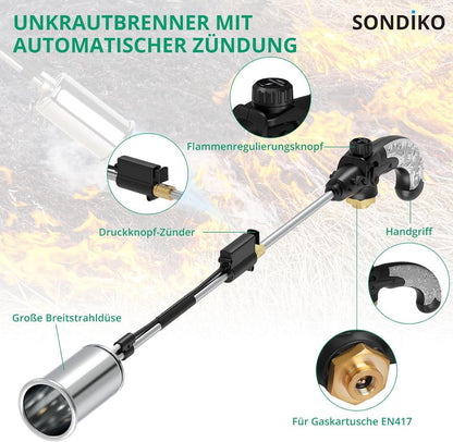Große Flamme Unkrautbrenner Gasbrenner Propan 800.000 BTU