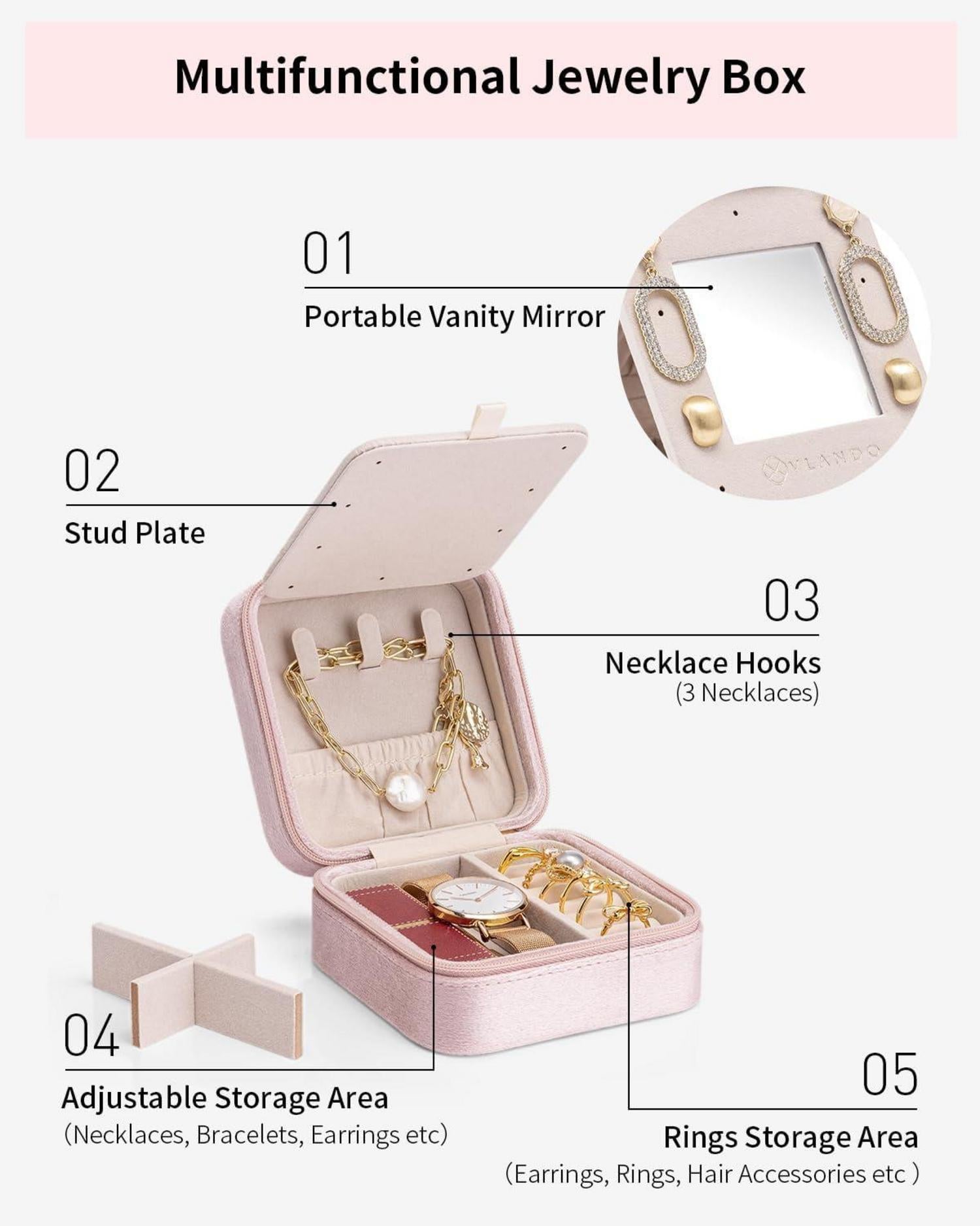 Personalisiertes Schmuckkästchen Samt Frauen Geschenk Reiseetui