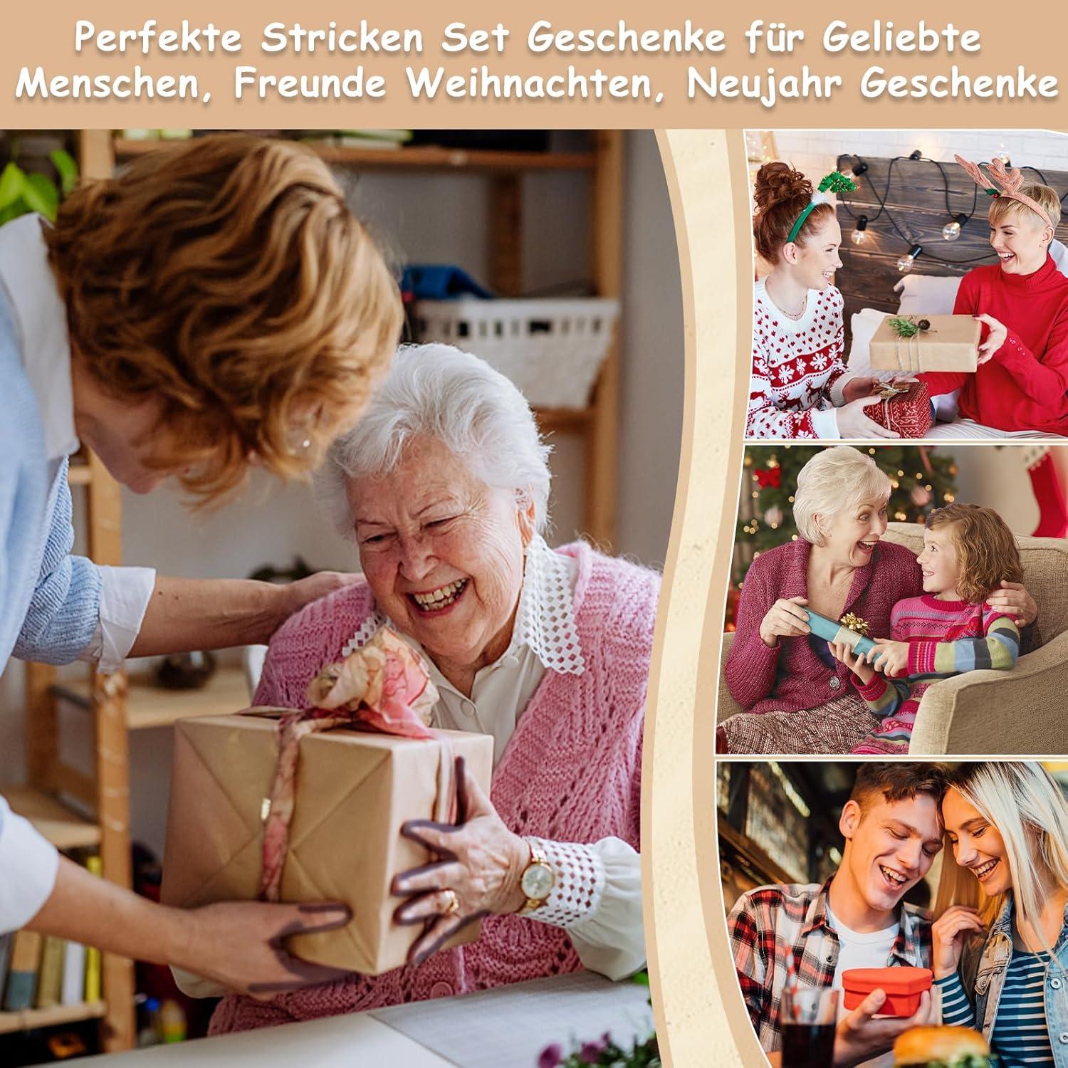 Coopay Bambus Stricknadeln Set 75 Stück Nadelspiel Strickzubehör 20 cm 2,0-10 mm