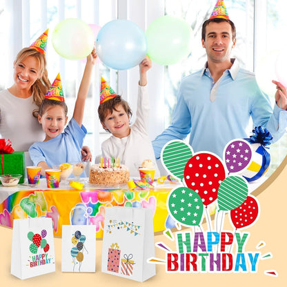45 Papiertüten mit Henkel, Gemischte Größen, Weiß
