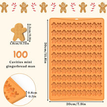Weihnachtliche Silikonform für 100 Lebkuchenmännchen, Mini-Süßigkeiten & mehr