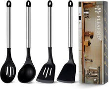 Silikon-Küchenutensilien-Set Schaumlöffel Spatel 4-teilig