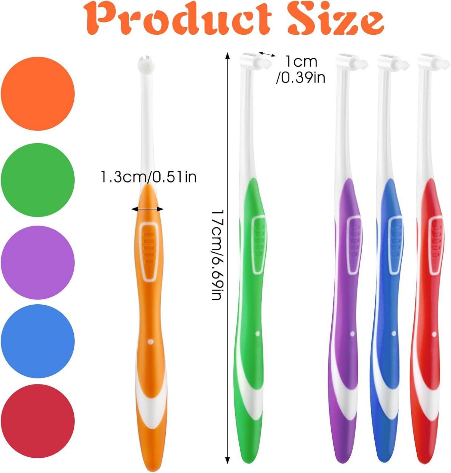 Ouligay Tuft Zahnbürste 5er Pack für Zahnspange & Zahnlücke