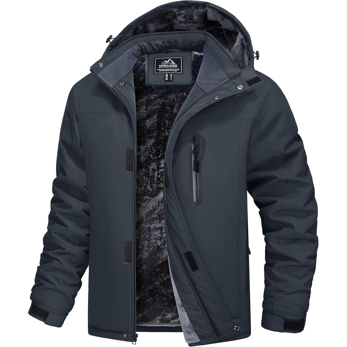 Herren Skijacke Wasserdicht & Warm – Dunkelgrau für Ski & Outdoor