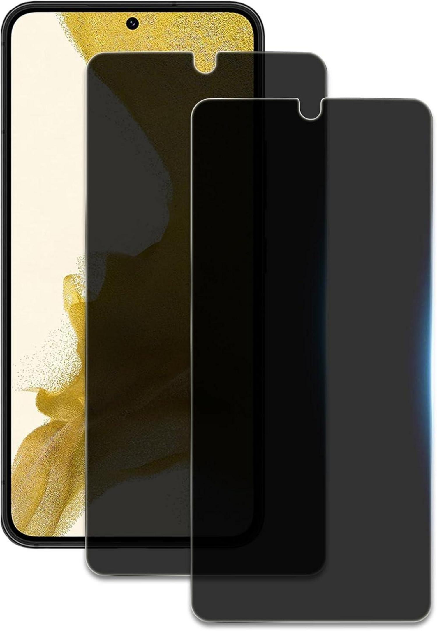 Sichtschutz Samsung Galaxy S22 S23 Plus 2er Pack 9H HD Anti-Spy Glass