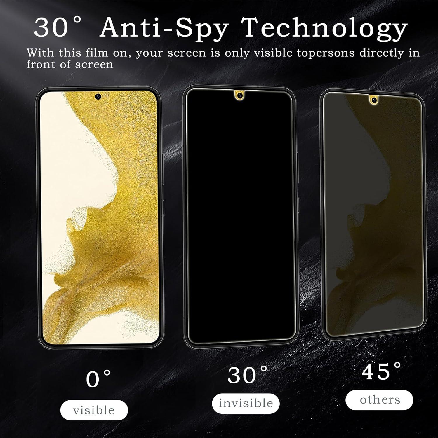 Sichtschutz Samsung Galaxy S22/S23 Plus 9H Glasfolie Anti-Spy HD