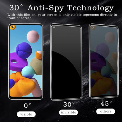 Sichtschutz Samsung Galaxy A21s 9H Panzer Schutzfolie Anti-Spy HD