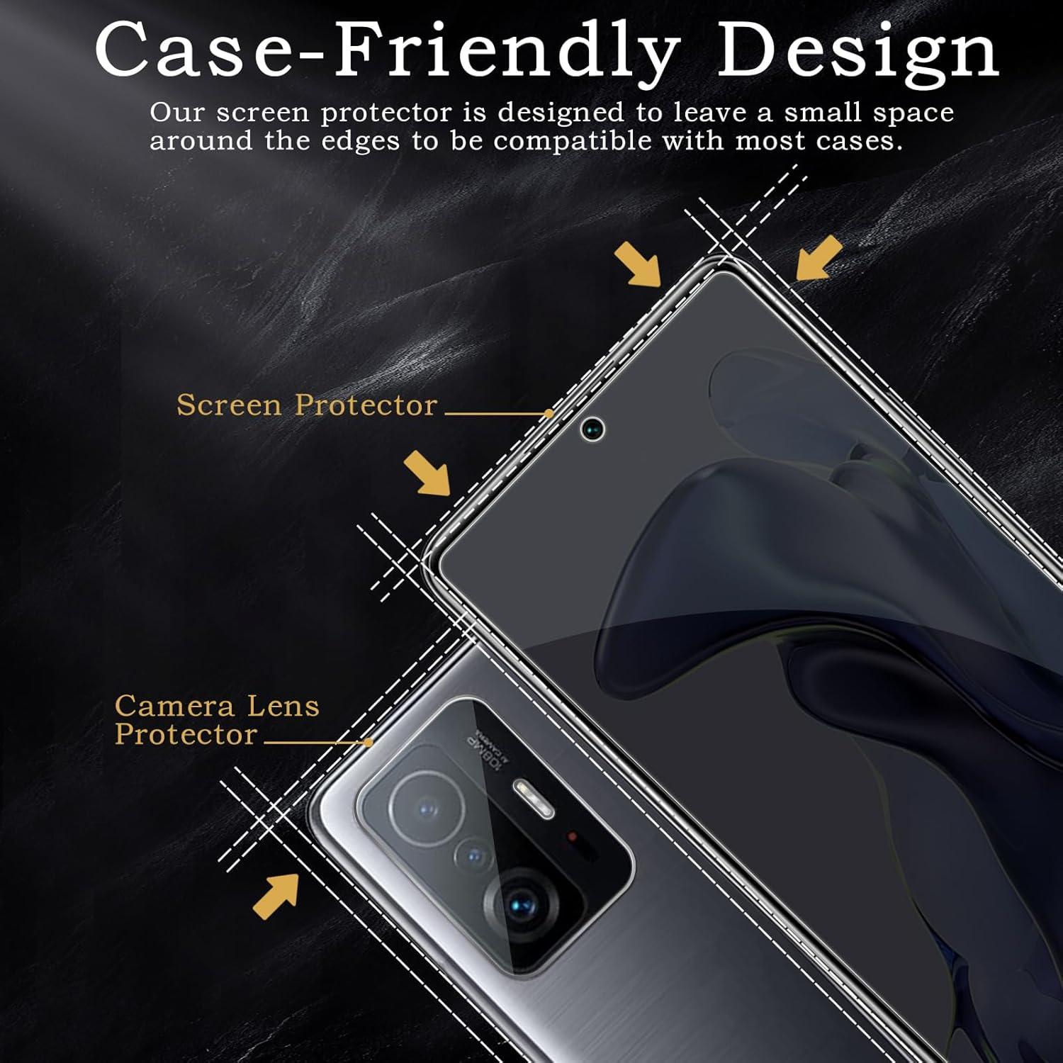 2x Xiaomi 11T/11T Pro Sichtschutzfolie Anti-Spy 9H Härte HD Blickschutz