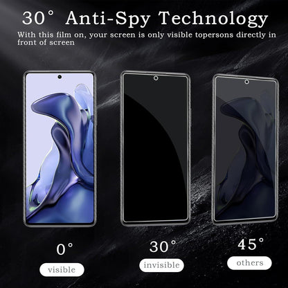 2x Xiaomi 11T/11T Pro Sichtschutzfolie Anti-Spy 9H Härte HD Blickschutz